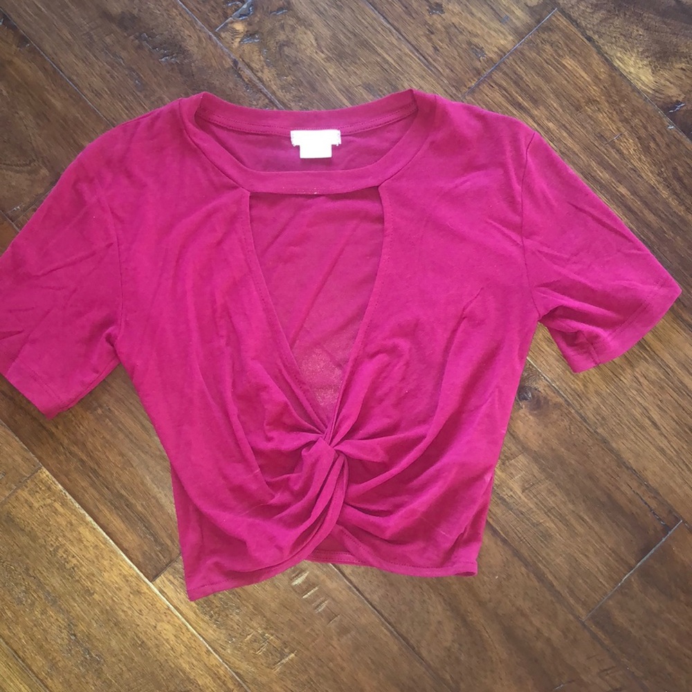 Urban Outfitters Maroon Crop Top